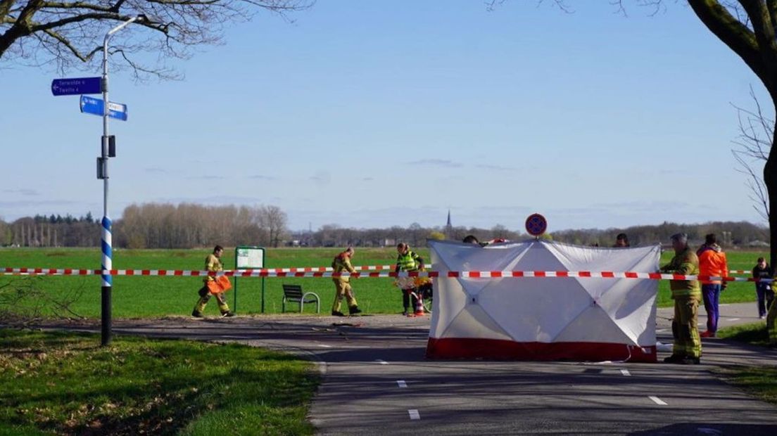 De plek waar de parachutist werd gevonden