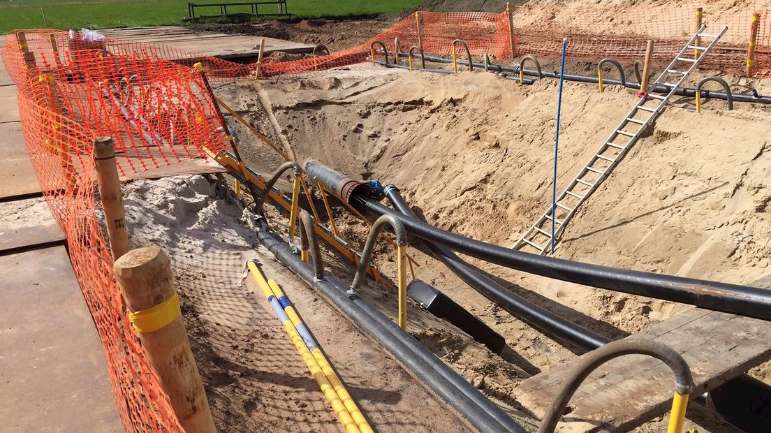 NAM repareerde de watertransportleiding na de ontdekte lekkage