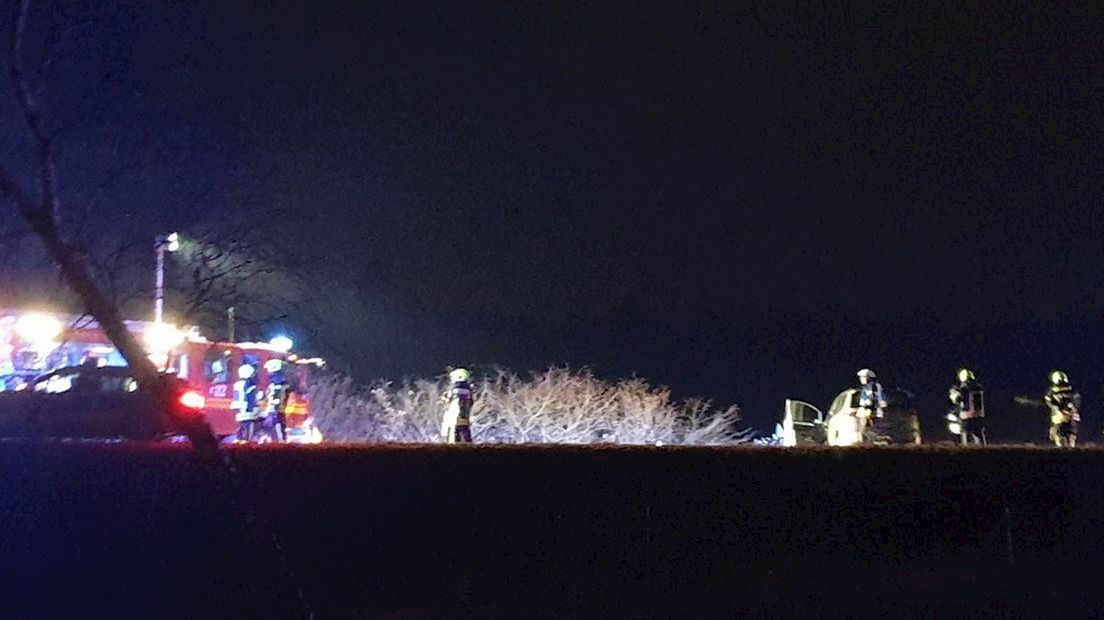N35 over de grens bij Enschede dicht door ernstig ongeval
