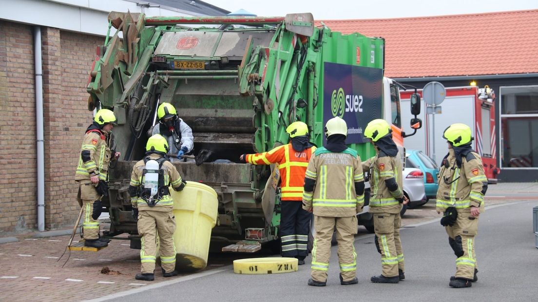 Geen gevaarlijke stof in vuilniswagen