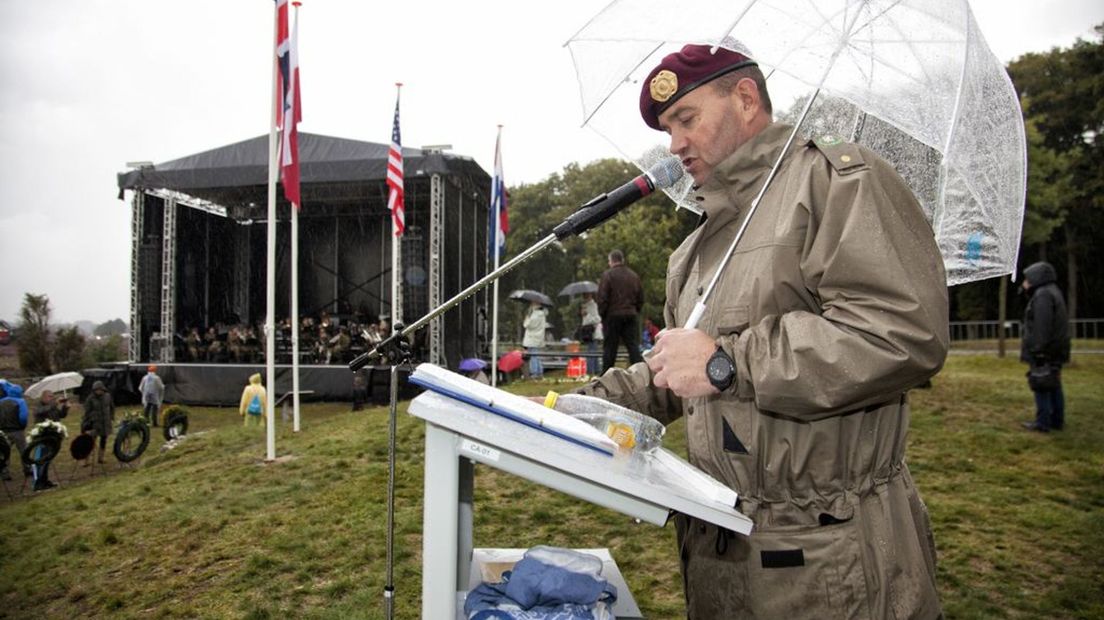 Vijf jaar geleden regende het op de Ginkelse Heide tijdens de Airborne-herdenking van 2017.