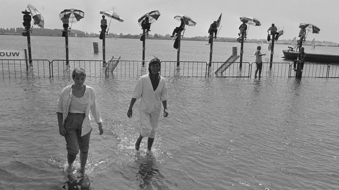WK paalzitten in 1985 op het Oosterduinse meer
