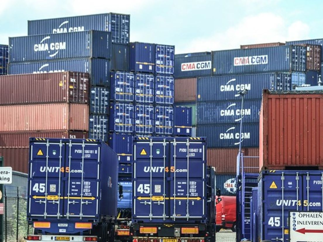 Containers in de Rotterdamse haven