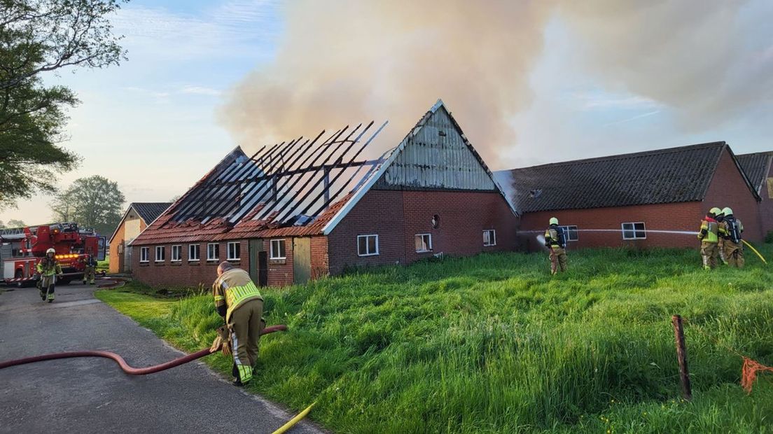 De schuur ging volledig verloren