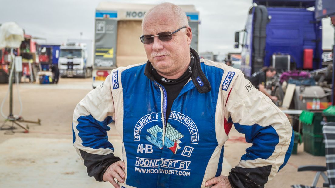 Adwin Hoondert na afloop van de vijfde etappe in de Africa ECO Race