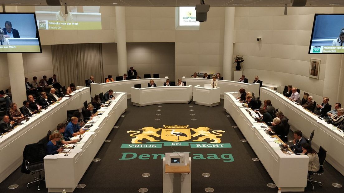 De raadzaal van Den Haag.