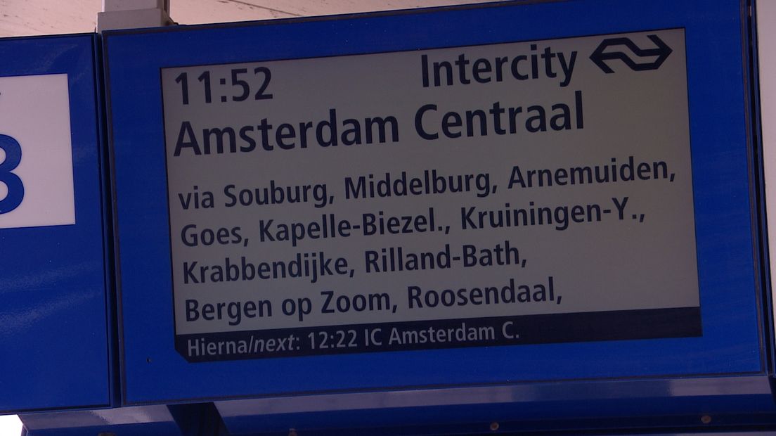 De trein in Zeeland stopt bij 9 stations