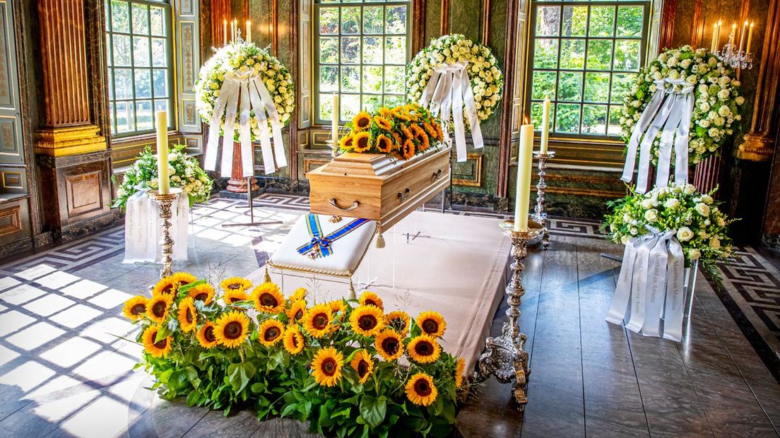 De kist van prinses Christina in Koepel van paleis Noordeinde