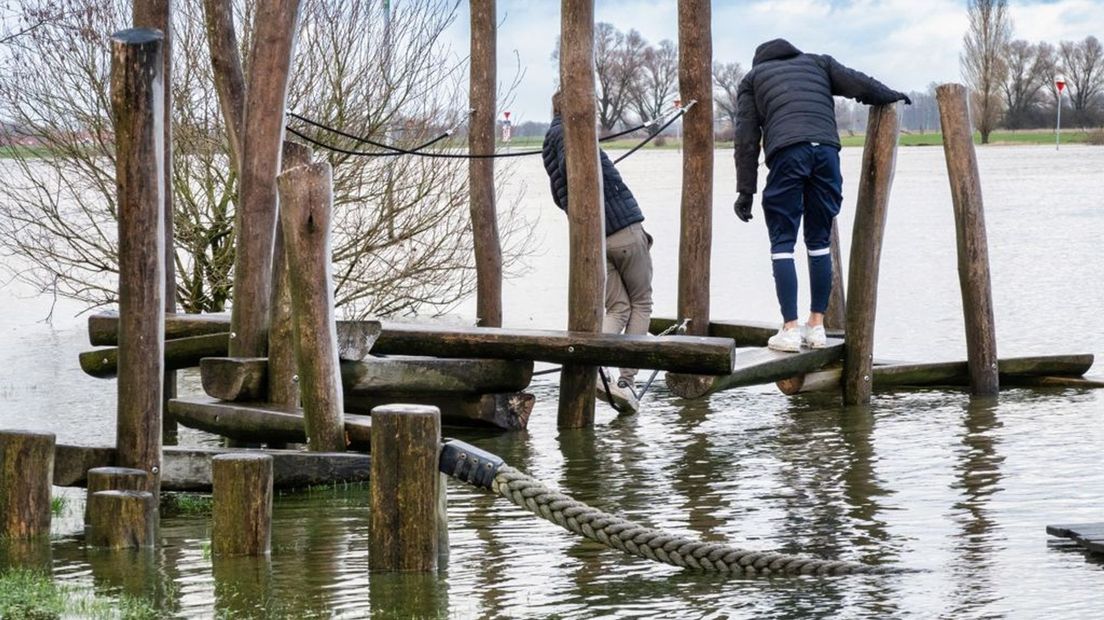Ook in Zutphen staat het water hoog.