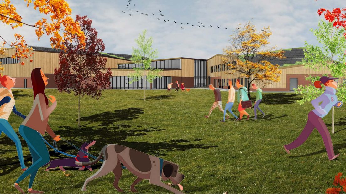 Een illustratie van het gebouw de Tirrel