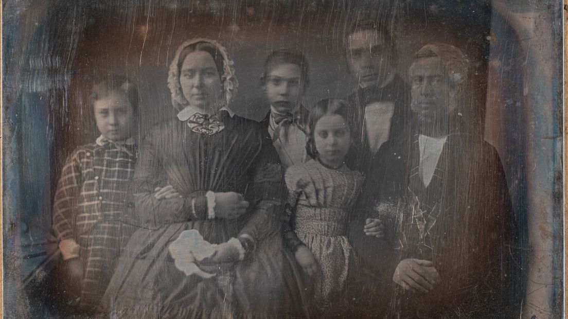 De familie de Vogel, vastgelegd met daguerreotypie