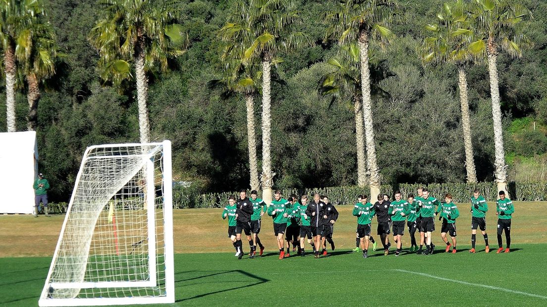 FC Groningen tijdens een eerder trainingskamp in Spanje