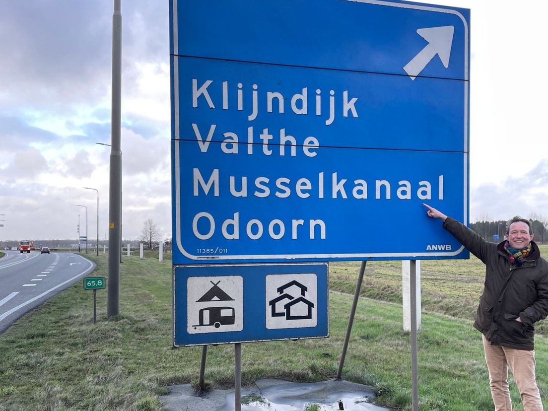 Jos Schomaker PvdA N34 bord Klijndijk Musselkanaal