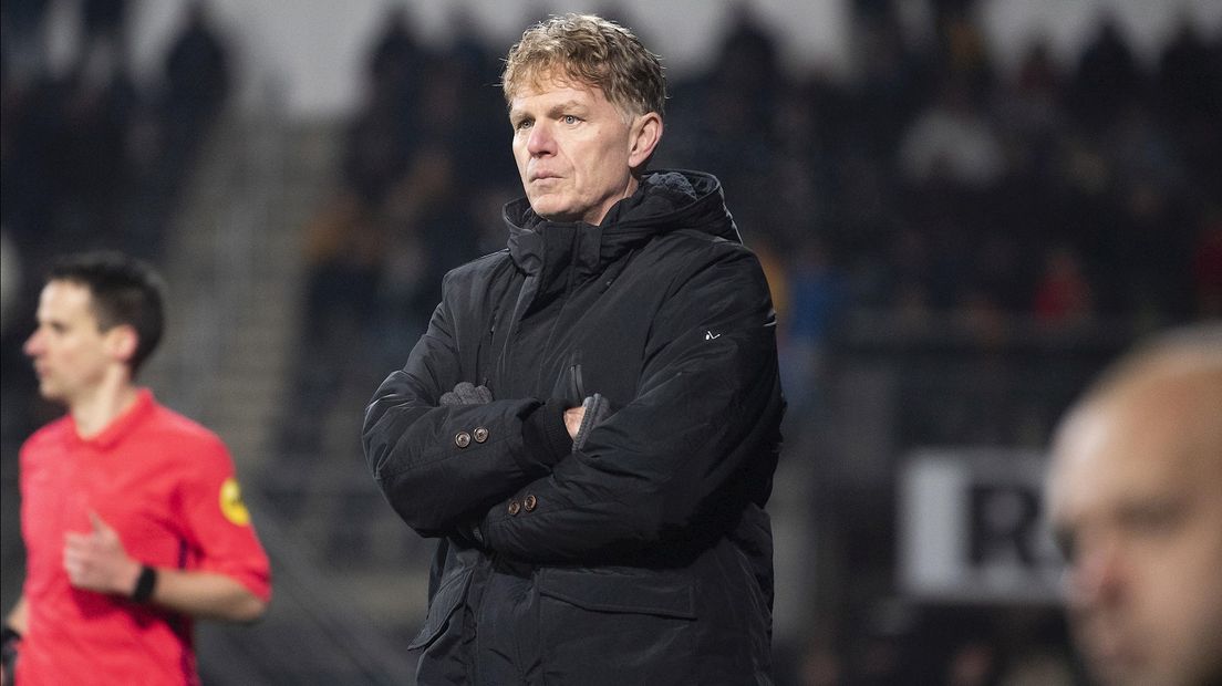 Alfons Groenendijk tijdens het duel in Almelo