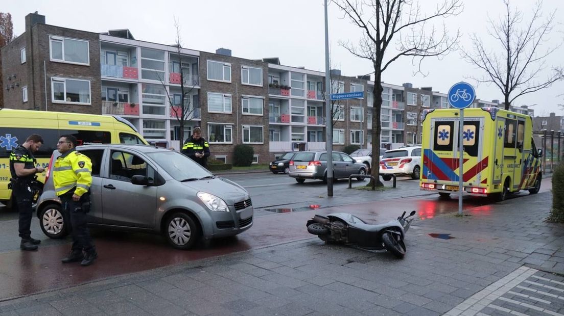 De botsing op de Hippocrateslaan in Stad