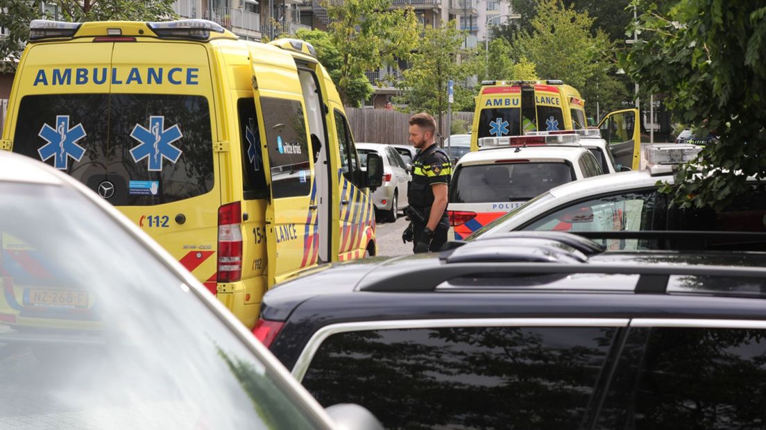 Meerdere ambulances rukten uit.