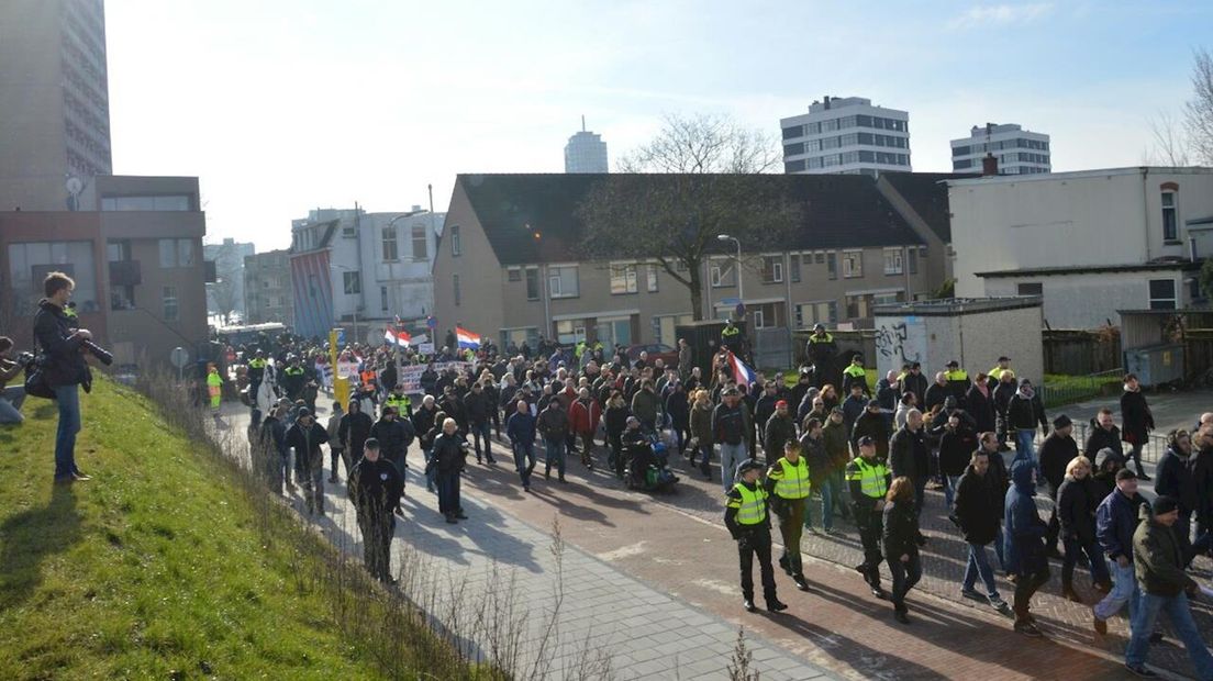 Demonstratie tegen komst van azc in Enschede
