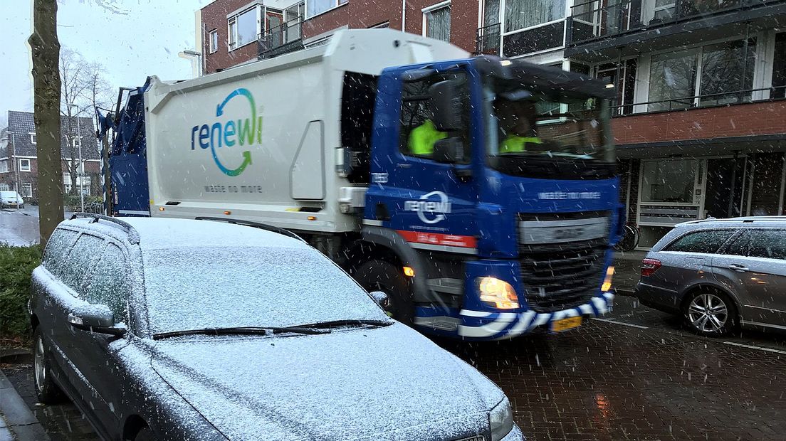 Sneeuw vanmorgen in Utrecht.