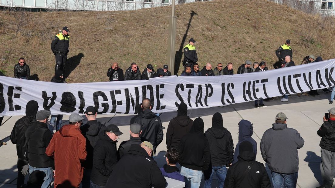 Demonstratie Ajax fans in Den Haag