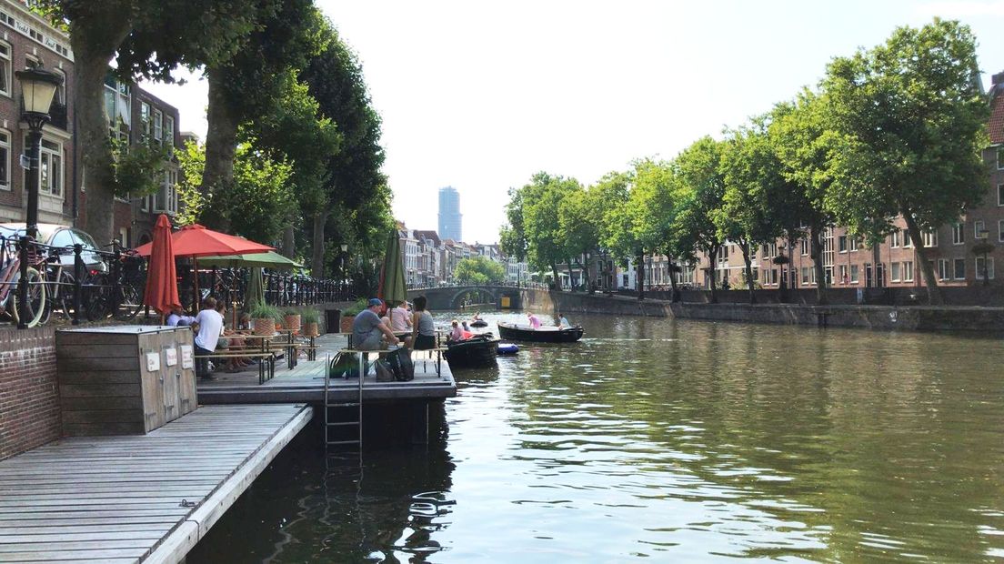 Het terras was vanmorgen al geopend.