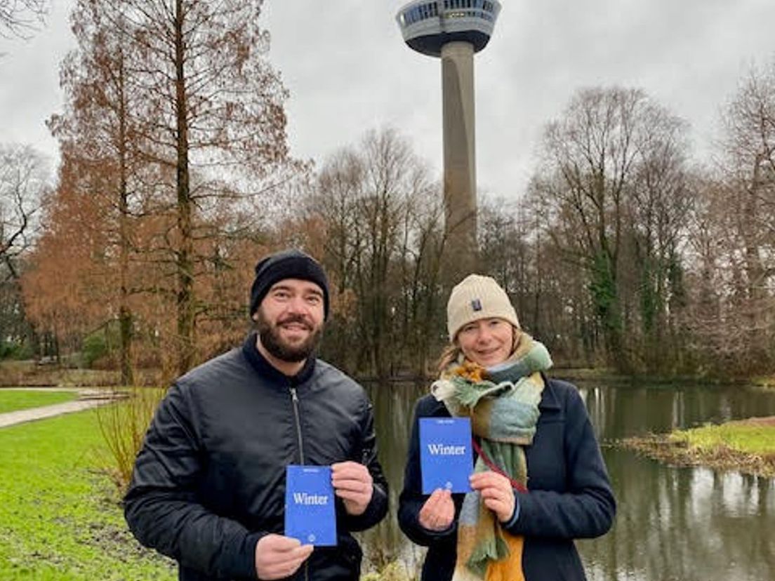Derek Otte en Nienke van Wijk met winterse parkgedichten