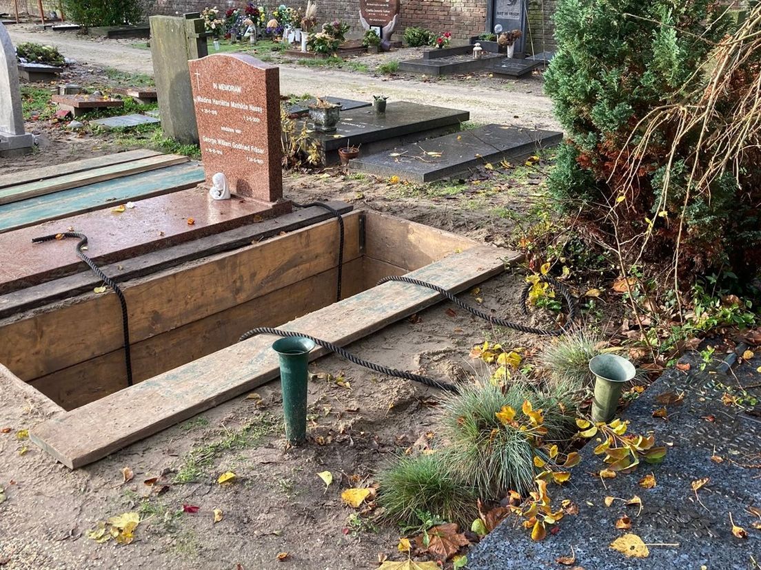 De laatste rustplaats van Jaap van Vliet op St. Laurentius in Rotterdam.