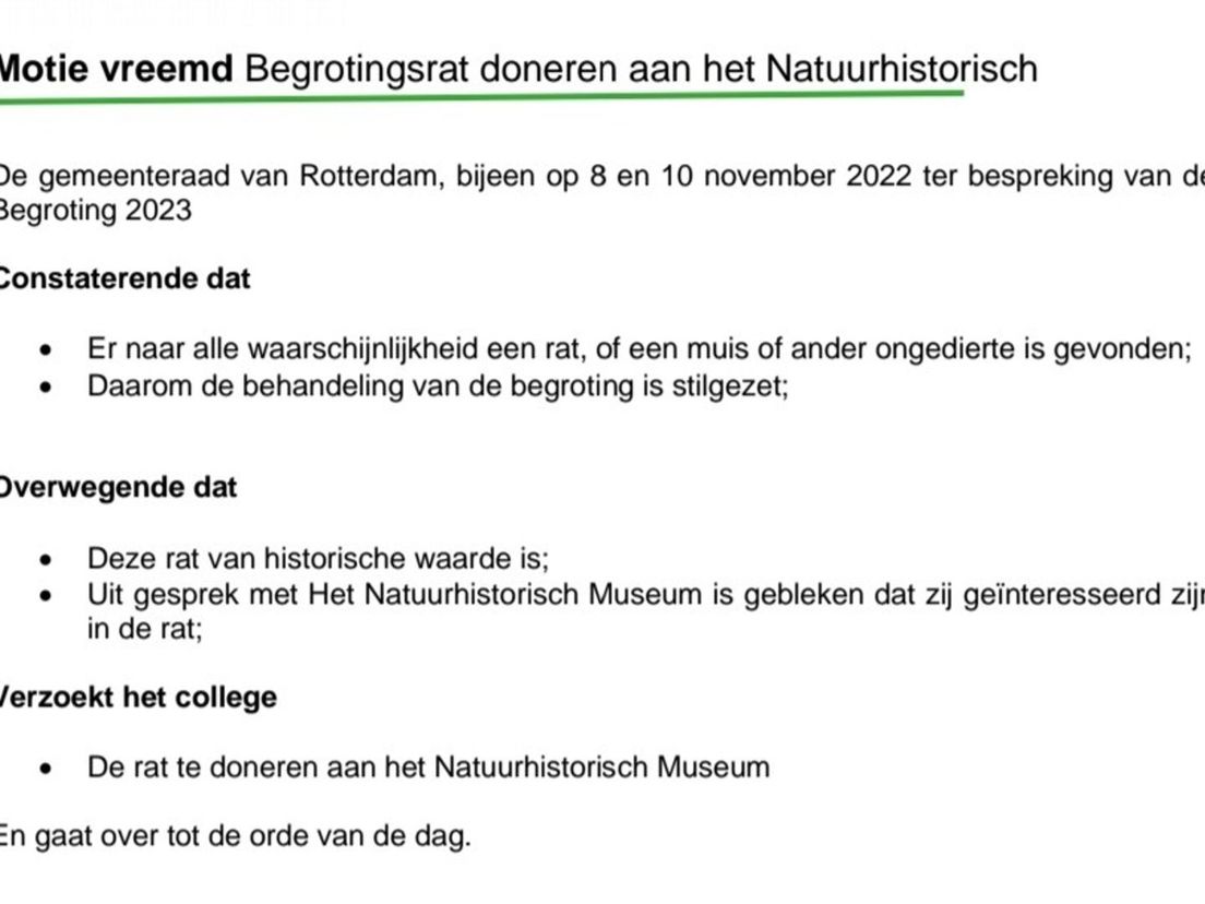 De motie van GroenLinks-raadslid Mina Morkoc