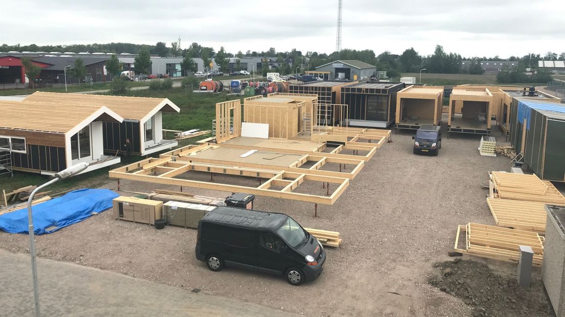 De bouw van de huizen voor het Lievingerveld is in Kollum alvast begonnen