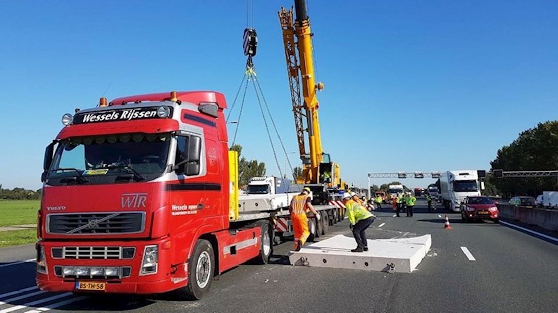 Betonplaten op A28