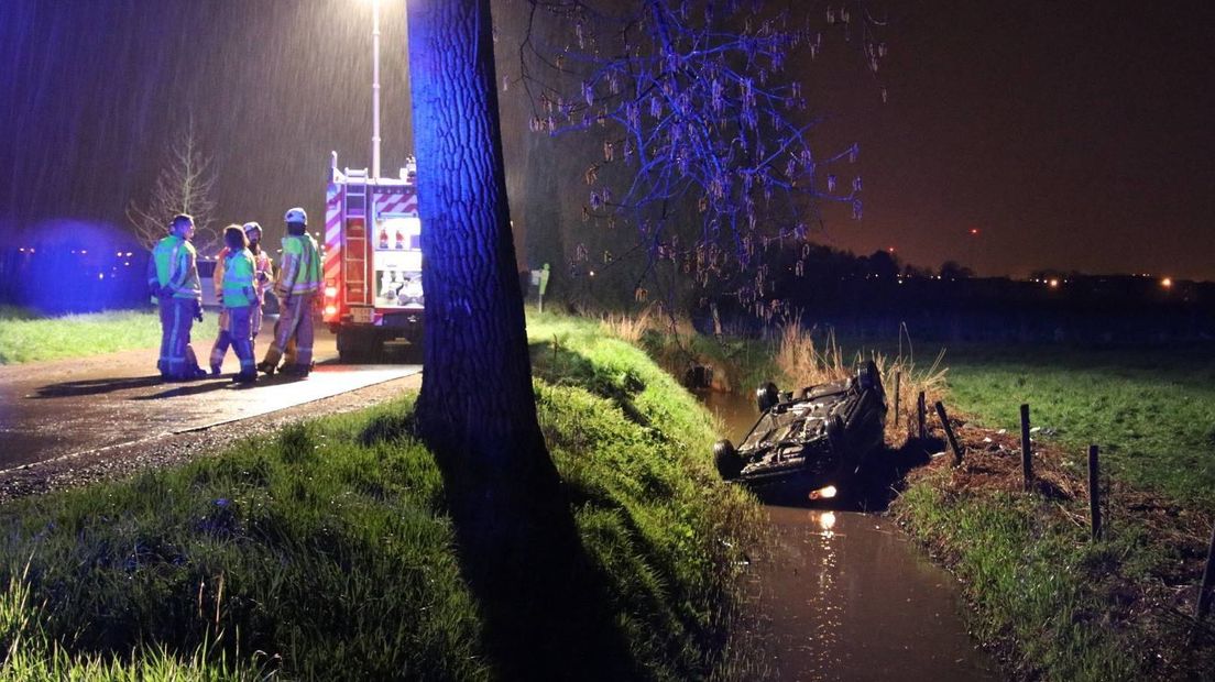 Man vlucht na drugscontrole en eindigt in sloot