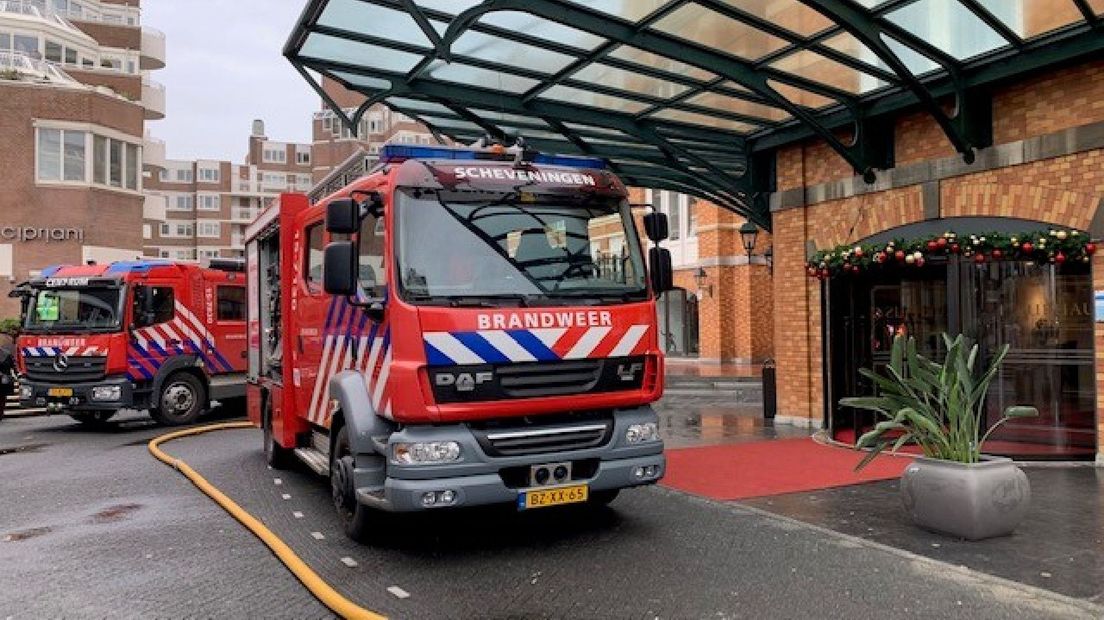 Brandweer in actie bij het Kurhaus
