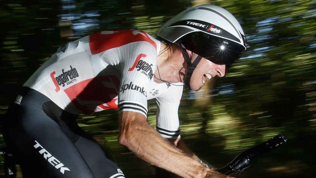 Bauke Mollema tijdens de Tour de France dit jaar.