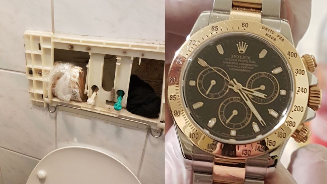 Bij verdachte werden o.a. 9.000 euro en een Rolex aangetroffen