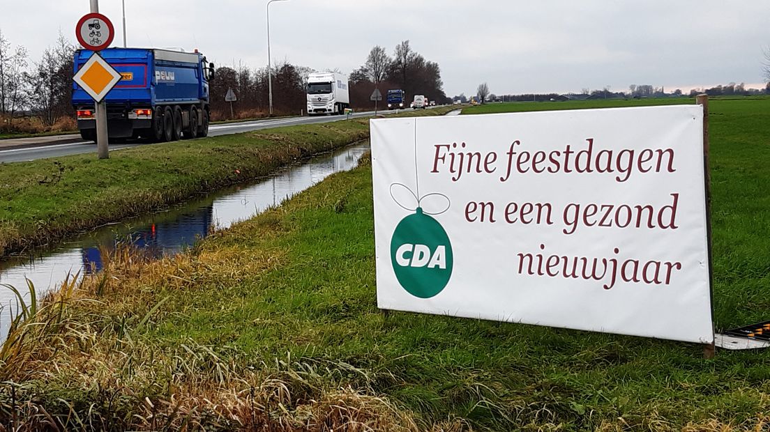 Bord in Kockengen dat op last van de gemeente verwijderd moest worden