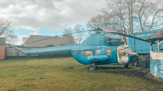 Expeditie Grunnen ziet een helikopter in de tuin in Marum