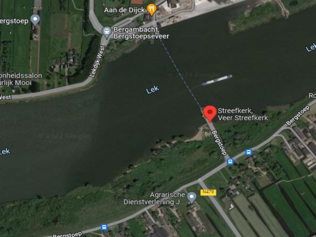 De plek waar de pont vaart