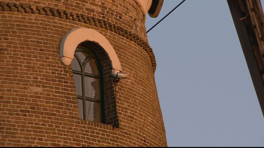 Vanaf de molen omlaag kijken via de webcam