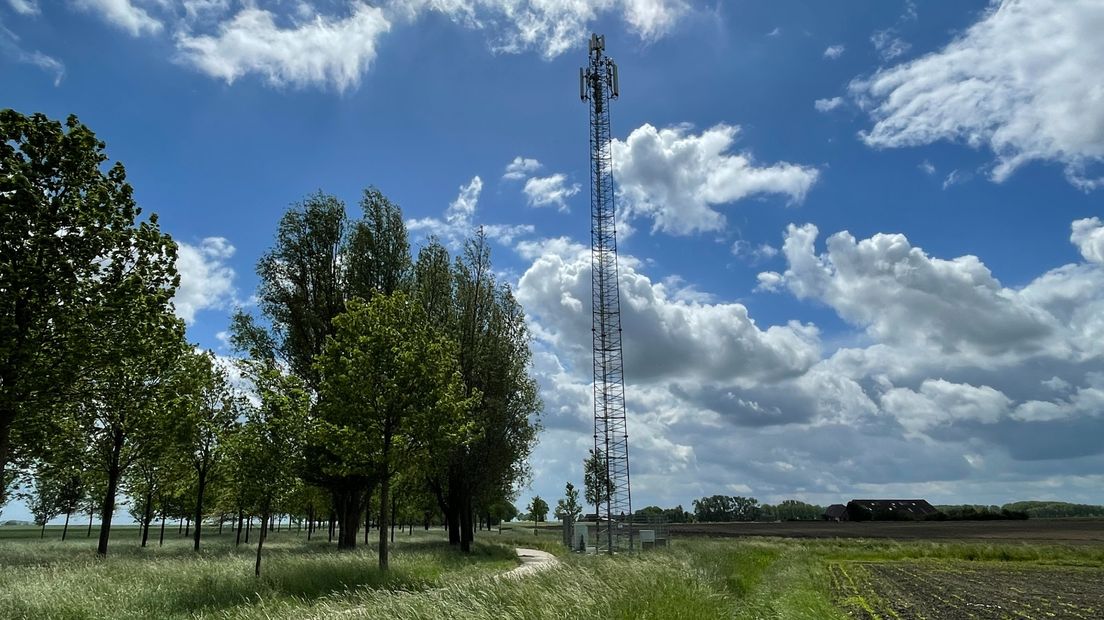 De nieuwe mast