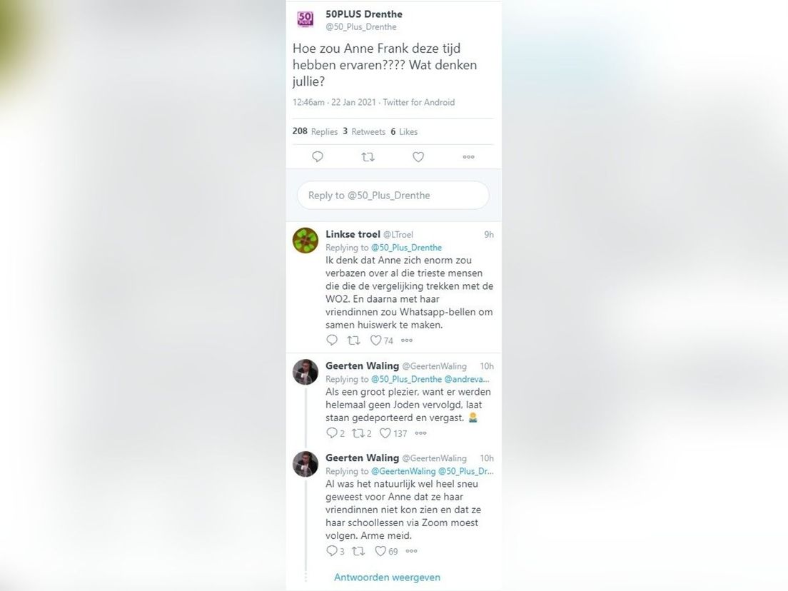 De reacties waren niet mals (Rechten: RTV Drenthe)
