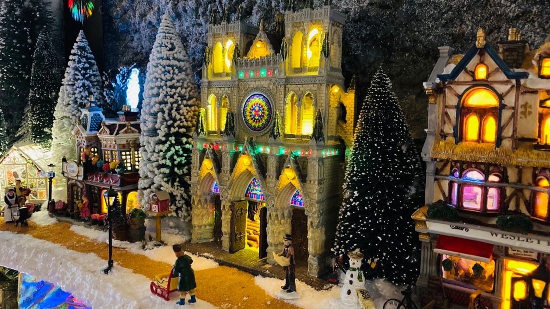 Vakwerkhuisjes in het kerstdorp