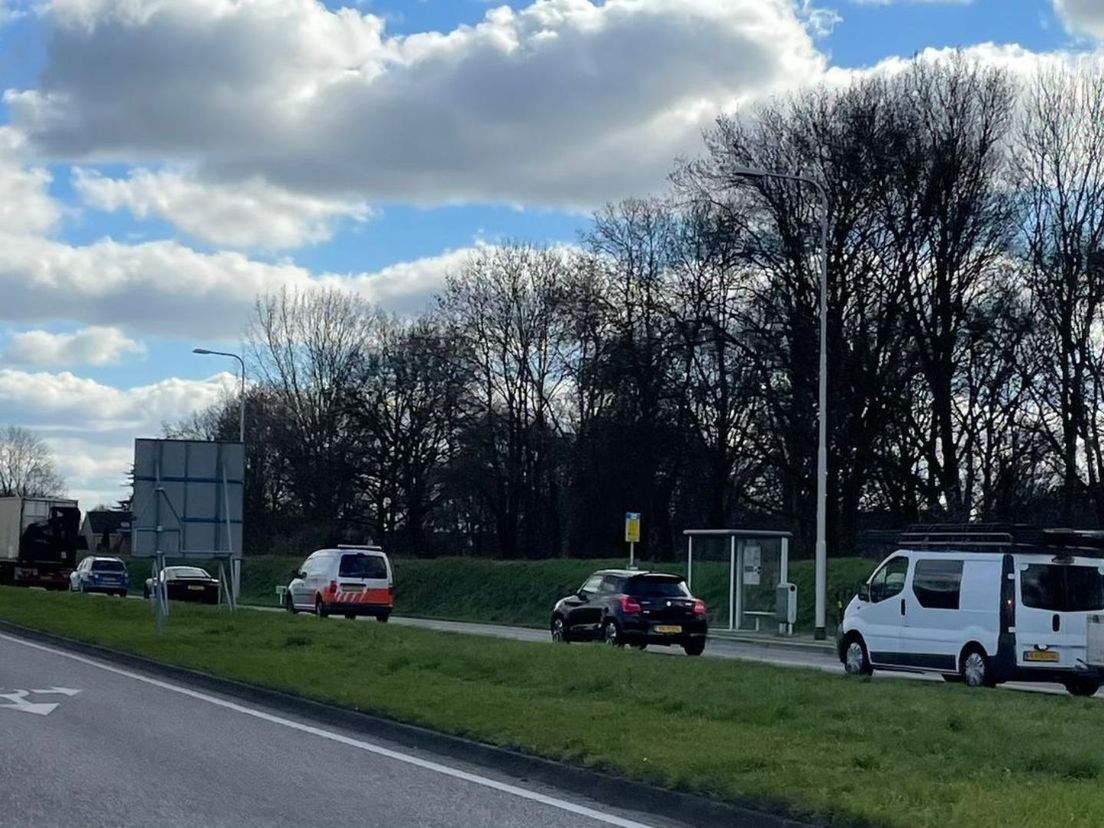 Ook aan het begin van de middag was het nog druk op de N217