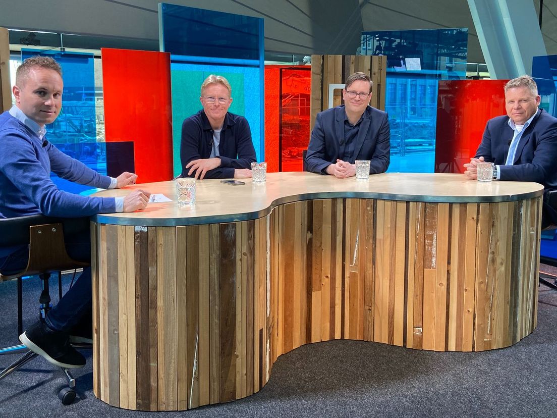 FC Rijnmond met van links naar rechts: Bart Nolles, Vincent Schildkamp, Dennis van Eersel en Harry van der Laan