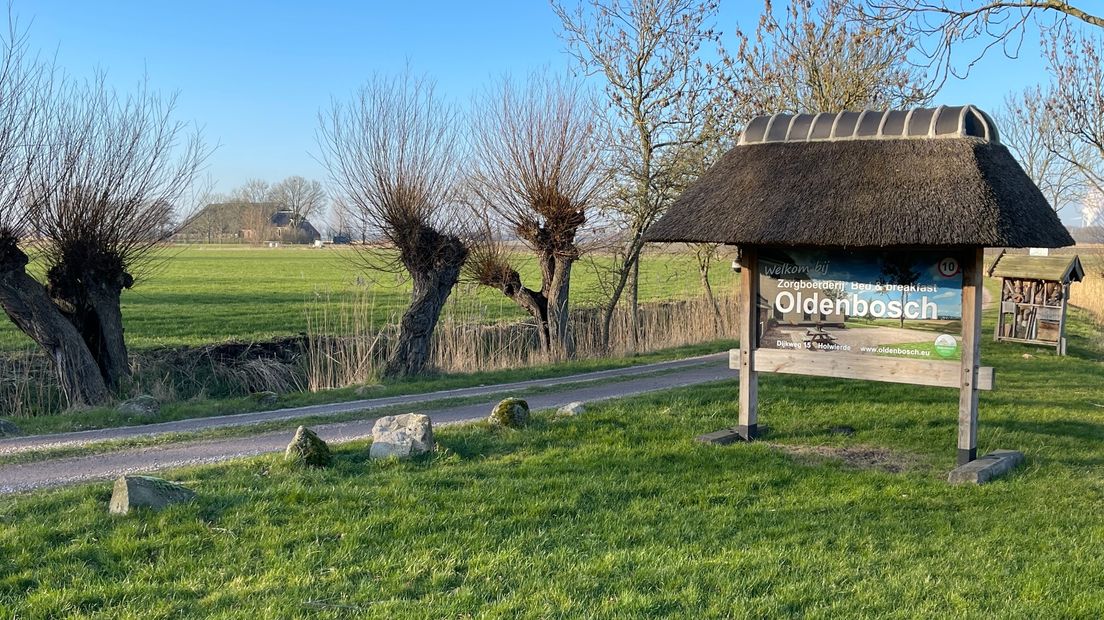 De ingang van Zorgboerderij Oldenbosch, locatie Dijkweg