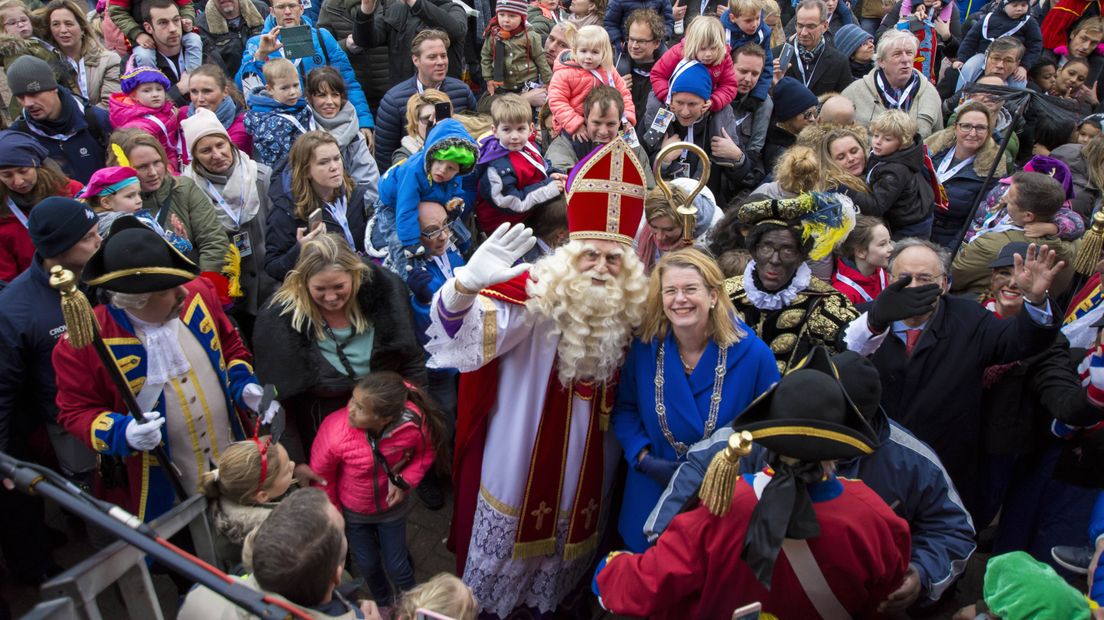 Sinterklaas en burgemeester Krikke