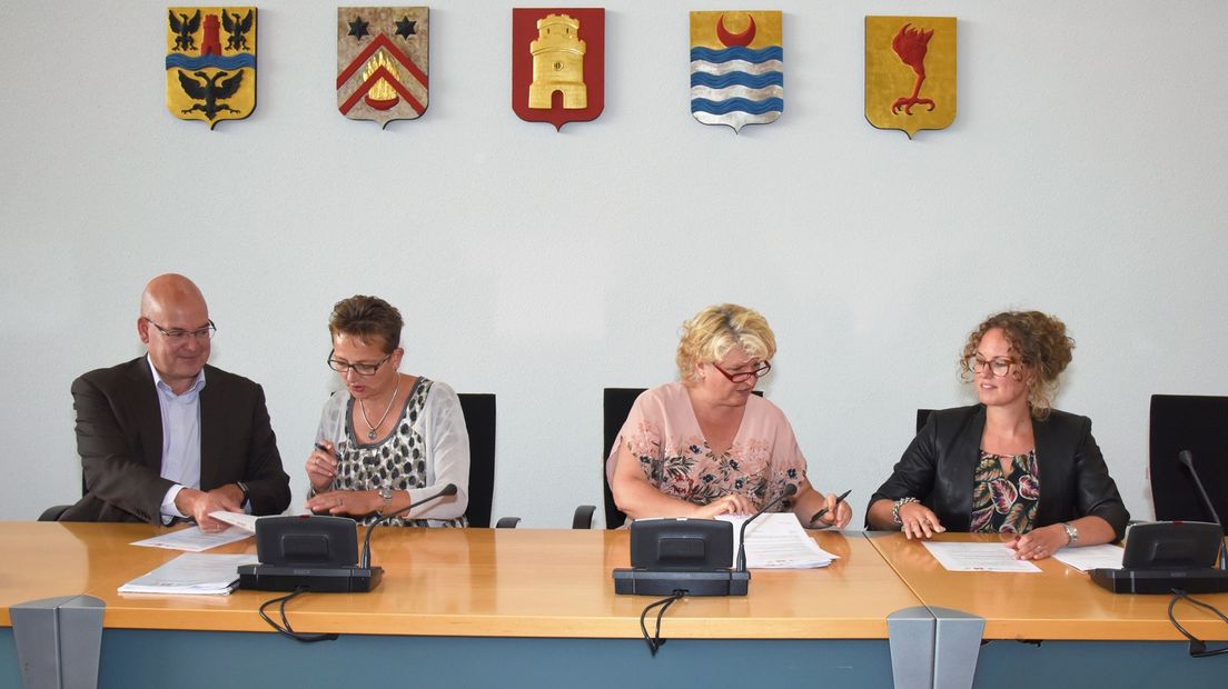 Ondertekening overeenkomst vroegsignalering huurachterstanden in stadskantoor Middelburg