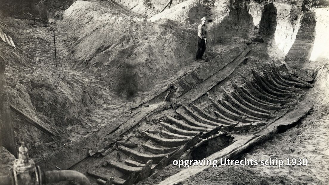 Opgraving aan de Van Hoornekade in 1930