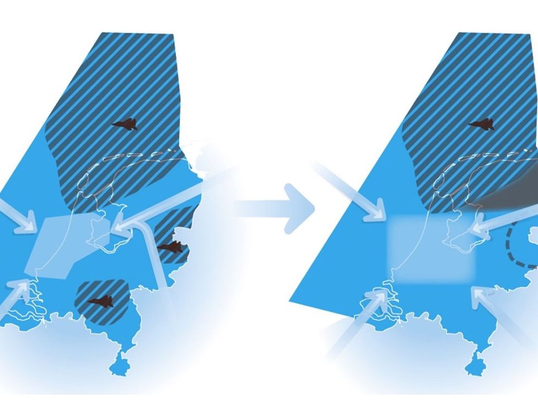 Vliegverkeer boven Drenthe
