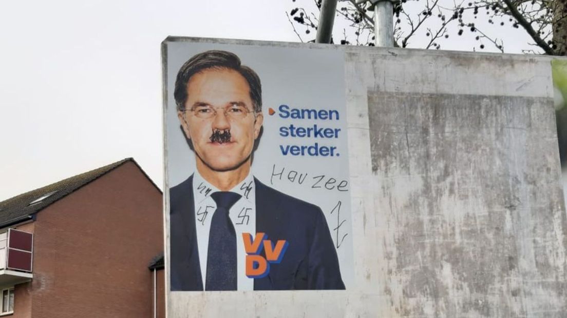 VVD poster beklad.