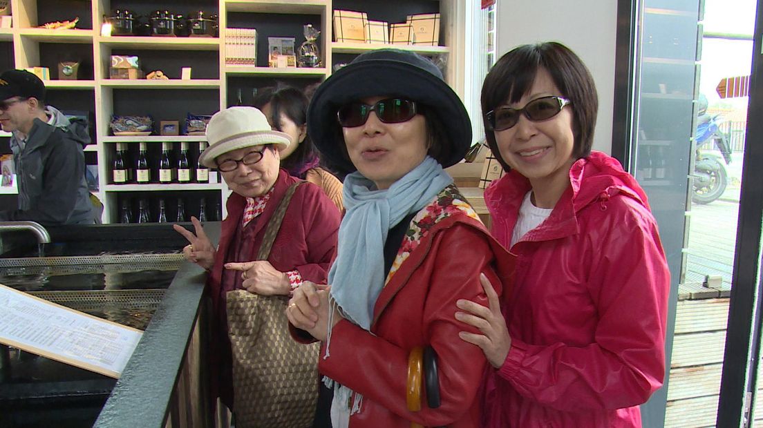 Taiwanese toeristen in Yerseke