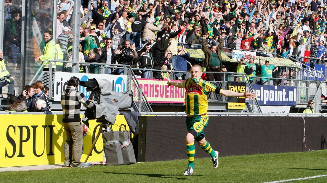 Timothy Derijck scoorde in 2011 het winnende doelpunt voor ADO tegen Ajax (3-2)